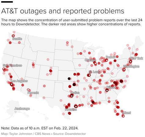 Fizz outage and reported problems map